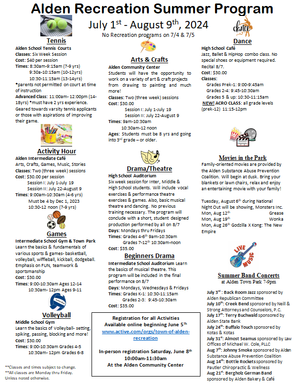 Recreation Town of Alden